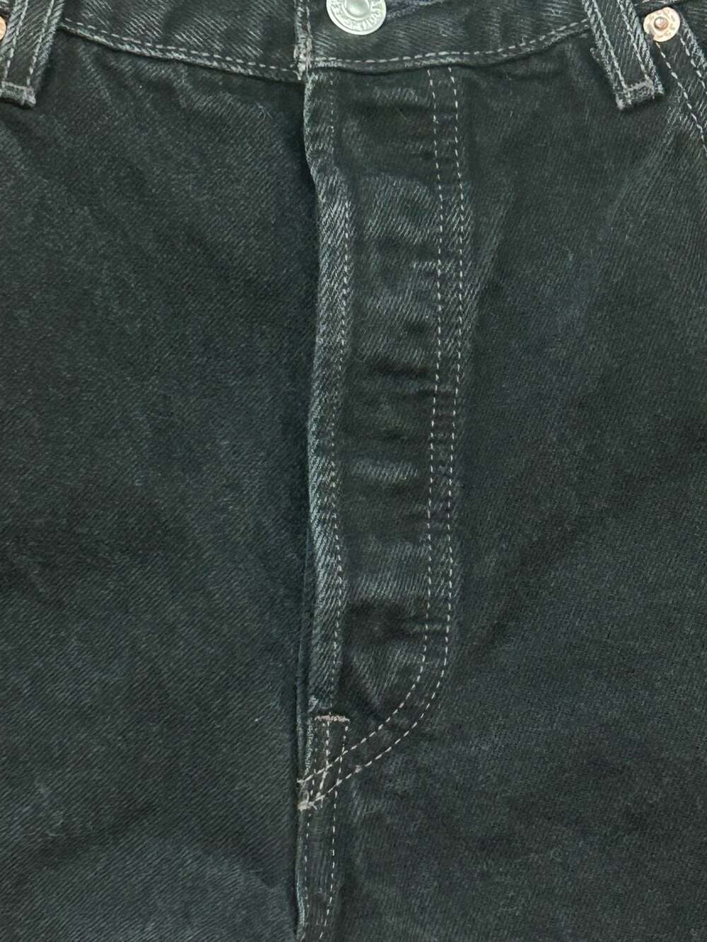 Vintage Y2K Levi's 501 Original Fit Button-Fly Black Denim Jeans Classic Denim - Picture 6 of 13